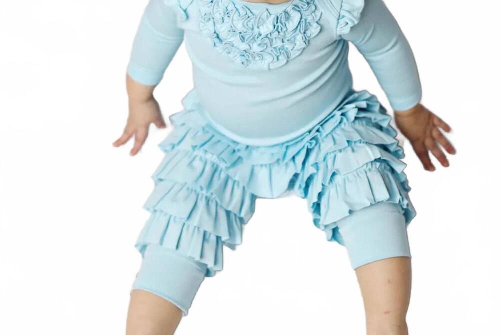 NEW LEMON LOVES LAYETTE newborn and baby girls ella pants in cindererlla blue